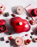 Staub Cast Iron 1.75-qt Heart Cocotte - Cherry