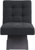 Zeal Accent Chair - Stylish Boucle Upholstered Design with Sturdy Matte Black Metal Base for Comfort