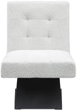 Zeal Accent Chair - Stylish Boucle Upholstered Design with Sturdy Matte Black Metal Base for Comfort