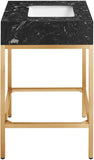 Marmo Contemporary Bathroom Vanity with Elegant Artificial Marble and Stylish Stainless Steel Base