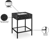 Marmo Contemporary Bathroom Vanity with Elegant Artificial Marble and Stylish Stainless Steel Base