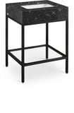 Marmo Contemporary Bathroom Vanity with Elegant Artificial Marble and Stylish Stainless Steel Base