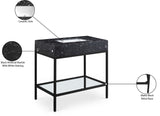 Marmo Contemporary Bathroom Vanity with Elegant Artificial Marble and Stylish Stainless Steel Base
