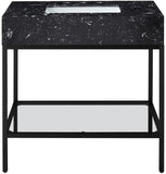 Marmo Contemporary Bathroom Vanity with Elegant Artificial Marble and Stylish Stainless Steel Base