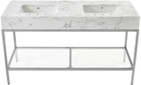 Marmo Contemporary Bathroom Vanity with Elegant Artificial Marble and Stylish Stainless Steel Base