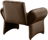Fleurette Velvet Accent Chair - Cozy Contemporary Design with Curved Arms for Ultimate Relaxation