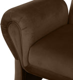 Fleurette Velvet Accent Chair - Cozy Contemporary Design with Curved Arms for Ultimate Relaxation