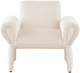 Fleurette Velvet Accent Chair - Cozy Contemporary Design with Curved Arms for Ultimate Relaxation