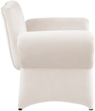Fleurette Velvet Accent Chair - Cozy Contemporary Design with Curved Arms for Ultimate Relaxation
