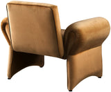 Fleurette Velvet Accent Chair - Cozy Contemporary Design with Curved Arms for Ultimate Relaxation