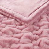 Soft Ruched 50x60" Throw Blanket, Pink