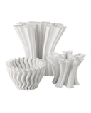 Ripple White Vase