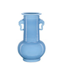 Sky Blue Elephant Handles Vase