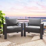 Patio Furniture Metal Armchair, 2 Pcs