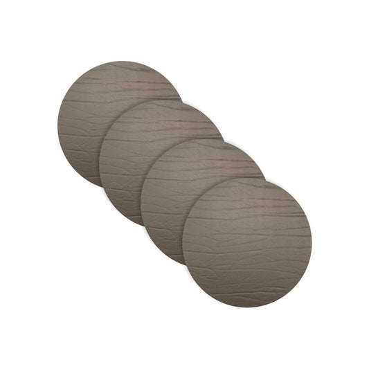 Strata Leather Espresso Placemat - Round 13"- Set of 4