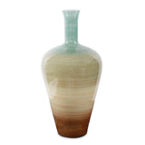 Capri Stripe Glass Bottle Vase- Tall