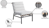 Burke Vegan Leather Accent Chair - Casual Comfort with Armless Design and Stylish Metal Frame