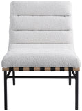 Burke Vegan Leather Accent Chair - Casual Comfort with Armless Design and Stylish Metal Frame