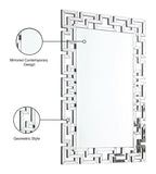 Aria Glass Oversized Geometric Mirror – Stunning Contemporary Design for Entryway and Foyer Decor
