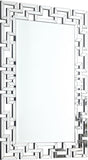Aria Glass Oversized Geometric Mirror – Stunning Contemporary Design for Entryway and Foyer Decor