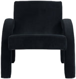 Corduroy Accent Chair - Luxurious Upholstered Comfort with Stylish Half Rounded Arms for Your Home