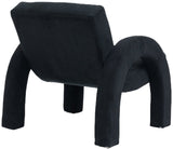 Corduroy Accent Chair - Luxurious Upholstered Comfort with Stylish Half Rounded Arms for Your Home