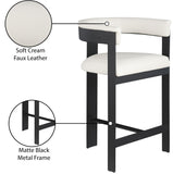 Romeo Counter Stool Set of 2 - Modern Vegan Leather Design for Stylish Kitchen or Bar Seating