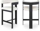 Romeo Counter Stool Set of 2 - Modern Vegan Leather Design for Stylish Kitchen or Bar Seating