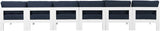 Nizuc - Outdoor Patio 6 Seat Armless Modular Sofa With White Frame