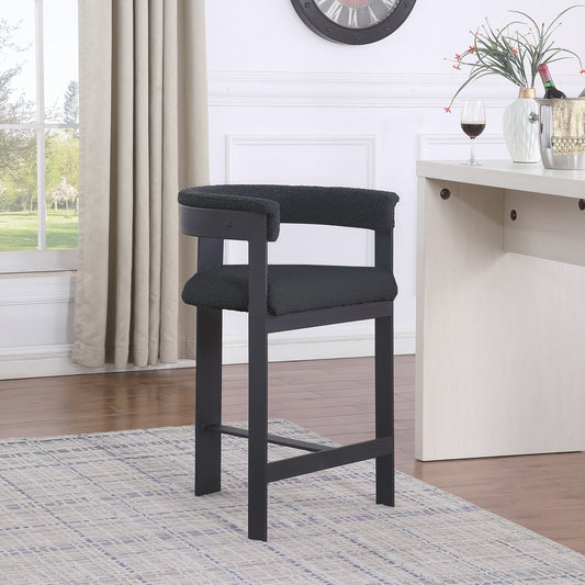 Romeo Counter Stool Set of 2 - Stylish Modern Design with Comfortable Curved Back for Your Space