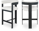 Romeo Counter Stool Set of 2 - Stylish Modern Design with Comfortable Curved Back for Your Space