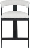 Romeo Counter Stool Set of 2 - Stylish Modern Design with Comfortable Curved Back for Your Space