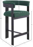 Romeo Counter Stool Set of 2 - Stylish Modern Design with Comfortable Curved Back for Your Space