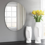 Abstract Faces Matte White Ceramic Vases -Set of 2