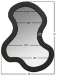 Oblique Mirror - Oversized Contemporary Artful Design with Solid Acacia Wood Frame for Your Wall