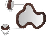 Oblique Mirror - Oversized Contemporary Artful Design with Solid Acacia Wood Frame for Your Wall