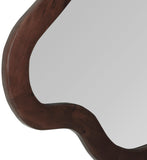 Oblique Mirror - Oversized Contemporary Artful Design with Solid Acacia Wood Frame for Your Wall