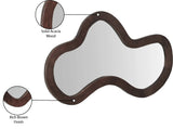 Oblique Mirror - Oversized Contemporary Artful Design with Solid Acacia Wood Frame for Your Wall