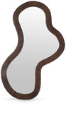 Oblique Mirror - Oversized Contemporary Artful Design with Solid Acacia Wood Frame for Your Wall