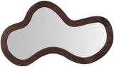 Oblique Mirror - Oversized Contemporary Artful Design with Solid Acacia Wood Frame for Your Wall