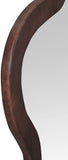 Oblique Mirror - Oversized Contemporary Artful Design with Solid Acacia Wood Frame for Your Wall