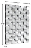 Ziggy Glass Contemporary Mirror - Bold Geometric Design for Dramatic Wall Accent, 43.5" W x 31.5" H