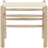 Santos - Faux Leather Upholstered Bench - Natural Frame