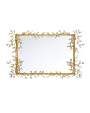 Forget-Me-Not Gold Rectangular Mirror