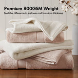Antibacterial Spa-Like 8-Piece Bathroom Towel Set, Pink