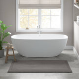 100% Cotton Tufted 3000 Gsm Reversible Bath Rug, Charcoal