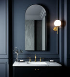 Van Buren Brushed Black Arched Mirror