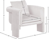 Sloan Elegant Velvet Accent Chair with Comfortable Curved Arms and Stylish Matching Pillow for Relaxation