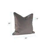 Qivuit Gray 24x24 Poly Filled Pillow