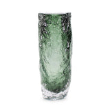 Emerald Crystalized Glass Vase- Large